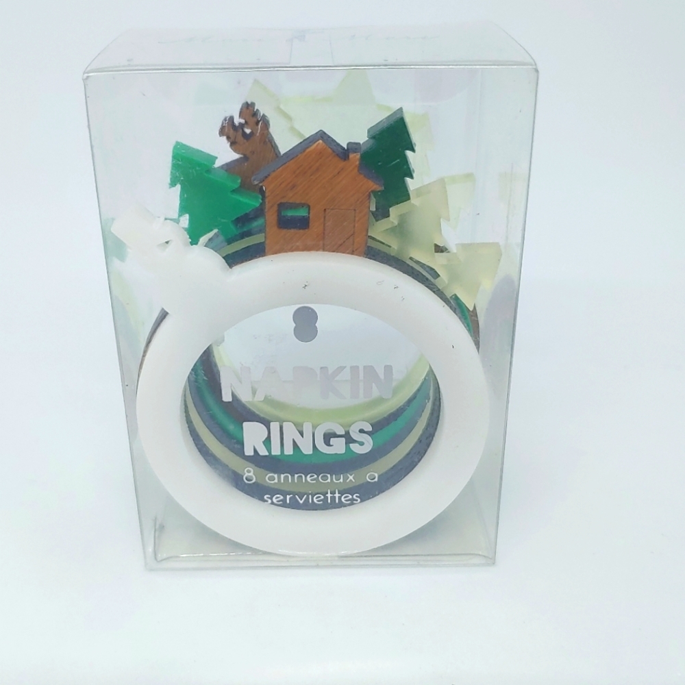 NIB Christmas Holiday Plastic Napkin Rings